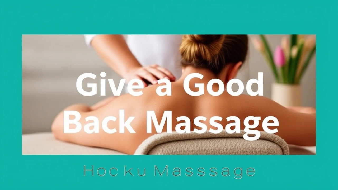 How to Give a Good Back Massage – Techniques for Relaxation and Relief